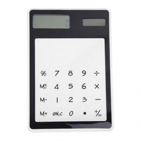 Asztali átlátszó érintőképernyős számológép, fekete 8 számjegyű M4S9