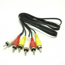 1X (AV kód piros, fehér, sárga PIN kód RCA csatlakozó kábel 1.0m fekete (egy) Y1C9)