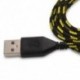 1X (1M fonott szövet Mini USB adat- és szinkron töltő kábel kábel a mobiltelefonhoz B D3W3
