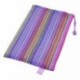 5X (cipzárral ellátott nejlon lila csíkkal ellátott A5 dokumentumok, toll fájlt tartalmazó zseb mappa I3W6)