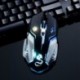 Fekete - USB 6 gombos laptop optikai számítógép Pc notebook vezetékes játék egér egér U N7T2