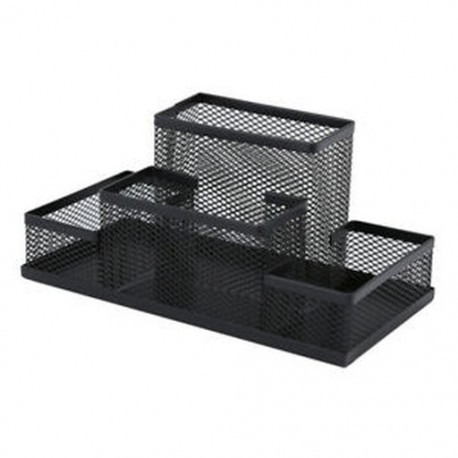 2X (fekete háló stílusú ceruza vonalzó tartó asztali szervező L2C1)