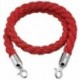 2X (Minőségi 1,5 m hosszú csavart sorvédő kötél, piros, V6V5 oszlopok számára)