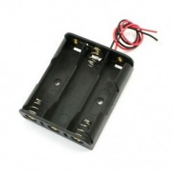 Rugócsipesz Fekete műanyag 3 x 1,5 V-os AA elemtartó tok Slot Holder G2X3