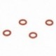50 db piros szilikon O gyűrűs tömítő alátét 10 mm x 6 mm x 2 mm T1Z8