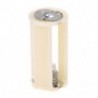 Halványfehér hengeres akkumulátor-tartó adapter 3x1,5 V-os AA elemhez H6K8