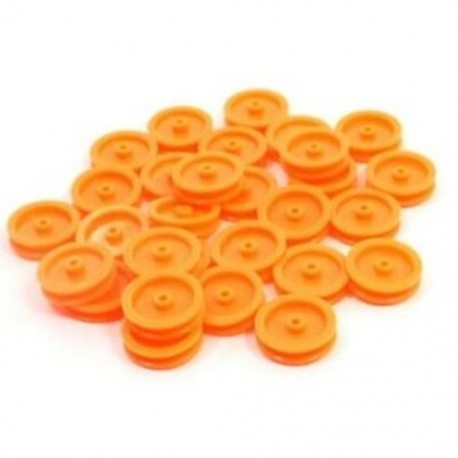 30 db 2 mm-es lyukas narancssárga műanyag szíjtárcsa a DIY RC Toy Car K8Y7 repülőgéphez