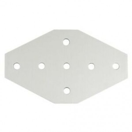 3X (7 lyukú keresztcsatlakozó lemez 100x60x4Mm alumínium profil tartozékok V L7A2-hez