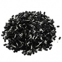 6X (1000x krimpelő terminál előszigetelt hővezető E1008 18AWG 1.0mm2 ezüst Bla E2B5