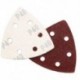 10x nylon Delta homokpapír betétek - 90 mm - 40, 60, 80, 100 és 120 Grit Sand N2A0