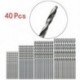 40 db mini fúró HSS bit, 0,5 mm – 2,0 mm, egyenes szárú NYÁK csavar fúrószárak S W5N0