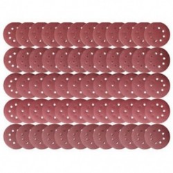6X (72 PCS 5 hüvelykes 8 lyukas horog és hurok csiszolópapír csiszolókorong csiszolópapír homok I9V8