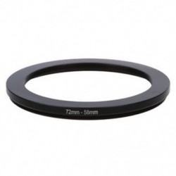 72-58 mm-es kamera lefelé szűrő adapter gyűrű fekete P8N9 V4P7