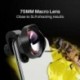 4X (Pholes 75 mm-es mobil makró lencsék telefon kamera makro lencsék Iphone Xs Ma Q5I5