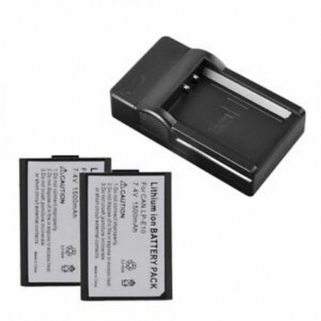 3X (2x 1500mAh akkumulátor LP-E10   töltő EOS 1100D 1200D Rebel T3 K X50 L M1F5 típushoz)