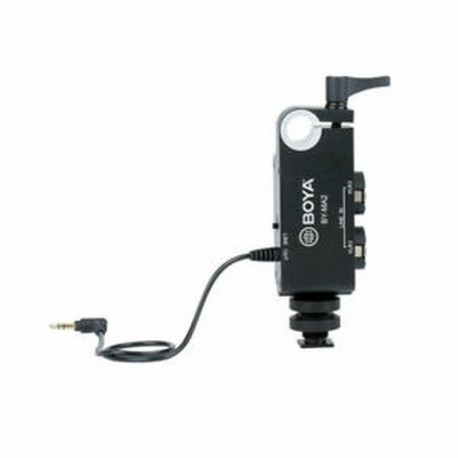 2X (Boya BY-MA2 kétcsatornás rögzítő hangkeverő Xlr jack 6,5 mm - 3,5 mm vezeték O2I5