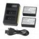 6X (2 Pack 1500mAh LP-E10 csereakkumulátor és töltő (LCD kijelzővel) N1Z5