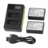 6X (2 Pack 1500mAh LP-E10 csereakkumulátor és töltő (LCD kijelzővel) N1Z5