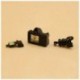 1/12 Dollhouse miniatűr játékkamera vakuval és objektívvel, nem működő E6Z4