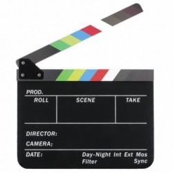 Száraz törlésű rendező filmje Film Clapboard Vágott Akció Jelenet Clapper Board Sl D5X8