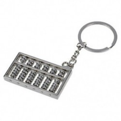 1X (ezüst hangú fém abacus medál kulcstartó kulcstartók R7H2)