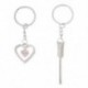 1X (2 fém nyíl szívvel szerelmes kulcstartó gyűrű kulcstartó B2B4)