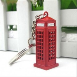 1X (Vintage telefonfülke brit miniatűr londoni autós kulcstartó W8O3