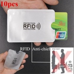 10 db-os alumíniumfólia degasztálásgátló kártya borítója RFID árnyékolótáska NFC credi I5P7