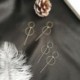 Ezüst - Divat fülbevalók Punk egyszerű hosszú szakaszú bojt medál méretű kör Earrin R8D4