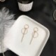 Ezüst - Divat fülbevalók Punk egyszerű hosszú szakaszú bojt medál méretű kör Earrin R8D4