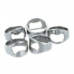 Ötszörös ezüst rozsdamentes acél fém hüvelykujj kulcstartó gyűrű sörösüveg Opene I9M5