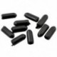 100 darabos fekete gumi végű tippek 15X6 mm (0,6 hüvelyk X 0,24 hüvelyk) H8S7 H3X0