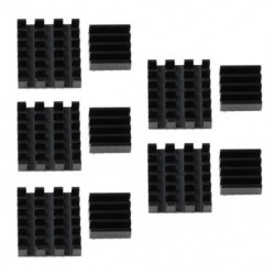 1X (10 db fekete alumínium hűtőborda hűtőkészlet Raspberry Pi 3, Pi 2 G2K4-hez)