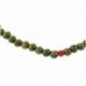 2X (olívazöld szandálfa gyöngyök buddha buddhista Mala Stretch nyaklánc Rosa T8O3