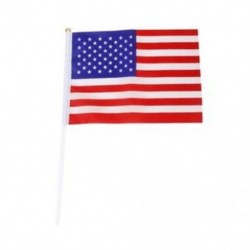 Sok 12db-es, 21x14 cm-es Mini American Flag zászló, piros és fehér   W3Q0 szőnyegekkel