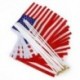 Sok 12db-es, 21x14 cm-es Mini American Flag zászló, piros és fehér   W3Q0 szőnyegekkel