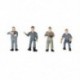 25db 1:87 Figurákkal Festett Figurák A vasúti dolgozók miniatúrái Buc Y2W8-mal