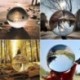 Átlátszó üveg kristálygömb gyógyító gömb fotós kellékek Lensball dekoráció Gi R7P7