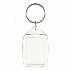 2X (10x átlátszó akril műanyag üres kulcstartók beillesztése útlevél fotó kulcstartó W5L3