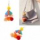 Kézzel készített Boho Pom Pom bojtás táska Charm kulcstartó bojt kulcstartó Z8T5