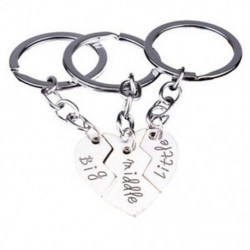 4X (3 db új szerelmes szív pár kulcstartó ajándéktárgyak a legjobb barát kulcstartójához, P2U9