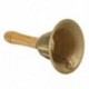 Tömör sárgaréz fa fogantyúval ellátott iskolai ebéd fabolt Hotel Hand Bell Q1A5