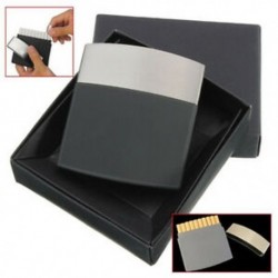 Szivartartó vékony tároló tok, zsebdobozban tartó, 10 cigaretta számára, sötét szürke E D7Y2