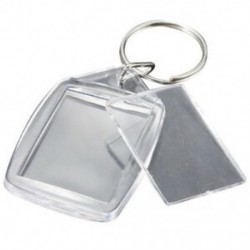 5X (5x átlátszó akril üres kulcstartók behelyezése útlevél fotó kulcstartó kulcstartó Y7L8)