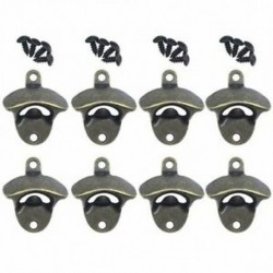 1X (falra szerelhető palacknyitó, 8 csomagos vintage stílusú sörösüveg-nyitó (Bronz T7E4)