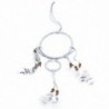 5X (Szürke, kézzel készített cseh otthoni dekoráció, két gyűrűvel Dream Catcher Ornaments H1K4
