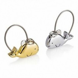 3X (Pop kulcstartó dekoráció pároknak, akik csókolózó bálna kulcstartók-medál F2T6)