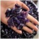 10x (50 g természetes durva minta Ametiszt pont lila kristály gyógyító kő D0A3