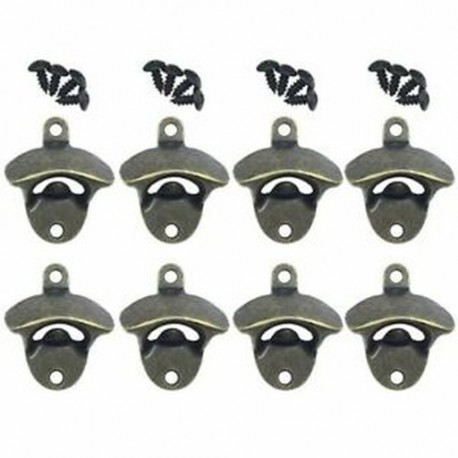 2X (falra szerelhető palacknyitó, 8 csomagos vintage stílusú sörösüveg-nyitó (Bronz X5C9)