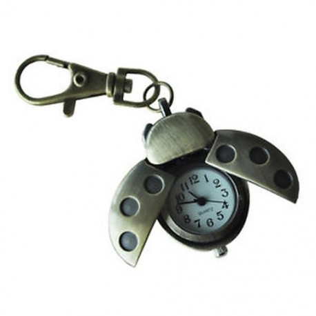 20x (bronz tónusú fém katica alakú medál kulcstartó óra G4F1